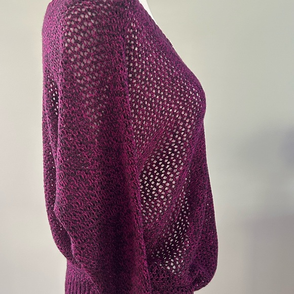 Express Women's V-Neck Sweater - Deep Purple - Picture 6 of 9